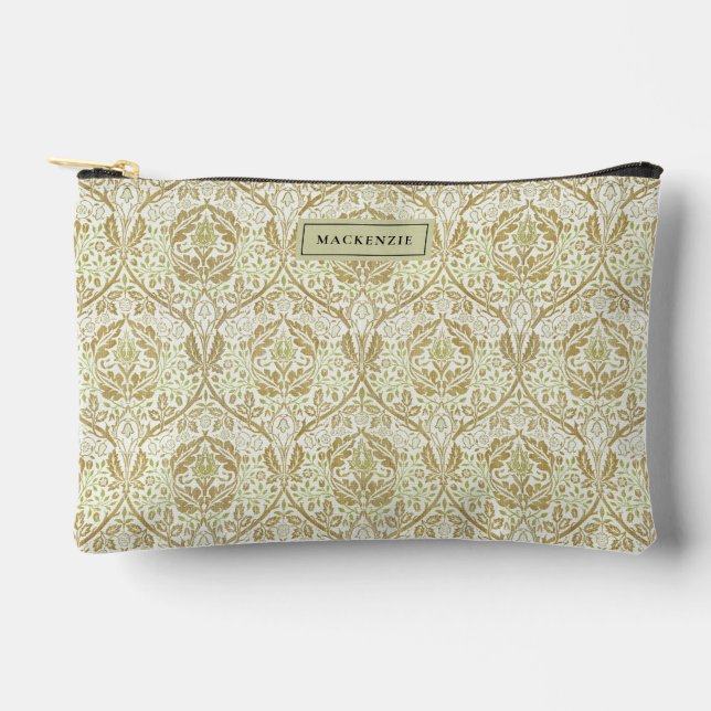 Pochette À Accessoires Élégant modèle or floral (Recto)