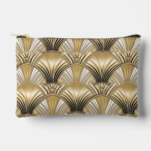 Pochette À Accessoires Élégant motif noir Art Déco or