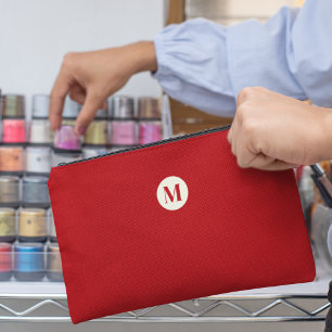 Pochette À Accessoires Élégant Rouge Monogramme personnalisé Feminine Gir