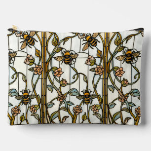 Pochette À Accessoires Élégant verre teinté d'abeille botanique Art nouve