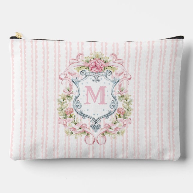 Pochette À Accessoires Élégante crête nuptiale florale (Recto)