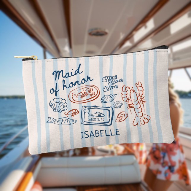 Pochette À Accessoires Elle est un Poisson d'avril Séjour de célibataire  (Créateur téléchargé)