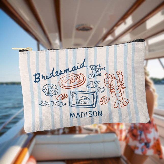 Pochette À Accessoires Elle est un Poisson Pêché  Bachelorette de Fruits  (Créateur téléchargé)