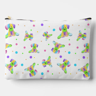 Pochette À Accessoires enfants arc-en-ciel chien chiot pois couleurs vive