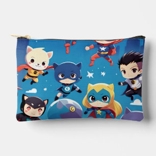 Pochette À Accessoires Enfants super-héros volant haut
