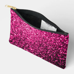 Pochette À Accessoires Étincelle de parties scintillant rose chaud