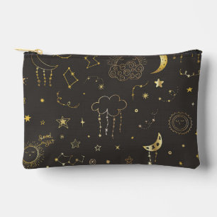 Pochette À Accessoires Étoiles Célestes, Lune et Constellations