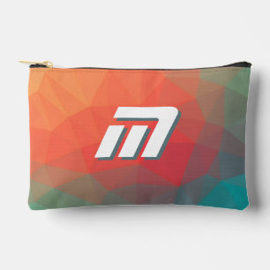 Pochette À Accessoires Étui initial personnalisé abstrait géométrique vib