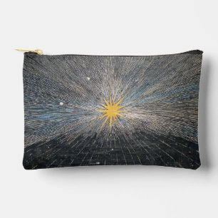 Pochette À Accessoires Explosion Stellaire Jaune Abstraite Mystique Céles