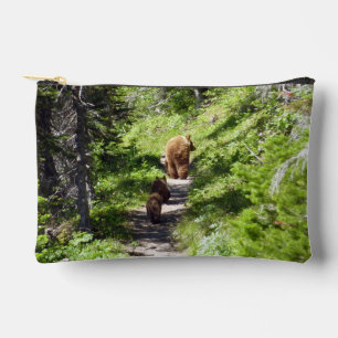 Pochette À Accessoires Famille d'ours brun