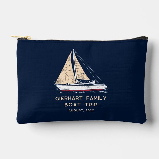 Pochette À Accessoires Family Boat Trip Nautical Swag Custom (Recto)