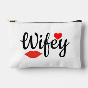 Pochette À Accessoires Femme élégante écriture Lèvres rouges & Cœur