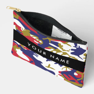 Pochette À Accessoires Fête de l'Indépendance Camouflage Votre nom Person