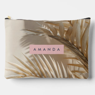Pochette À Accessoires Feuilles de palmier élégantes personnalisées
