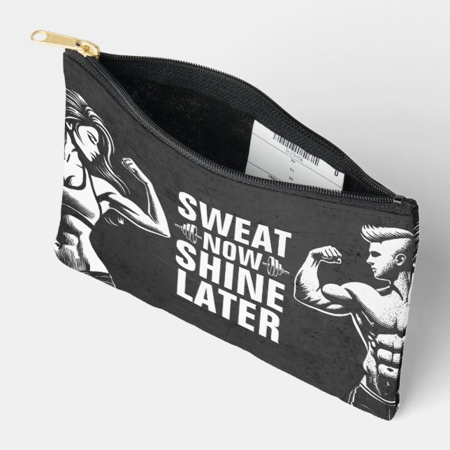 Pochette À Accessoires Fitness Gym entraînement Bodybuilding Motivation (Ouvrir)