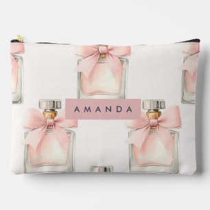 Pochette À Accessoires Flacon de parfum personnalisé Blush motif Coquette