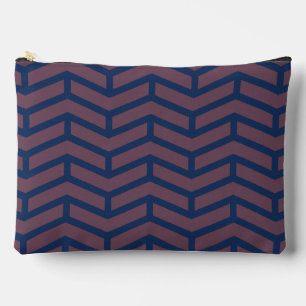 Pochette À Accessoires Flèches croquantes et opposées Chevron Rose Bleu