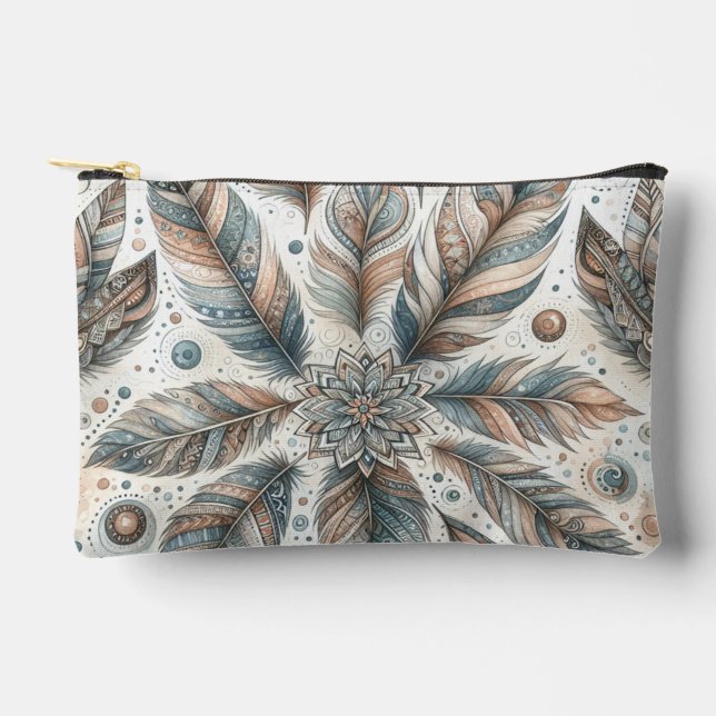 Pochette À Accessoires Fleur à plumes (Recto)