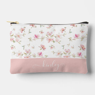 Pochette À Accessoires Fleur Aquarelle rose doux
