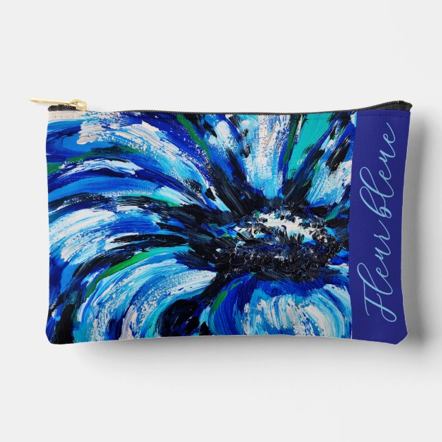 Pochette À Accessoires Fleur bleue (Recto)