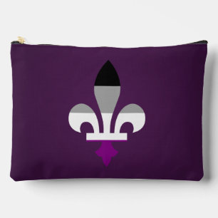 Pochette À Accessoires Fleur-de-lis de fierté de l'aséxualité