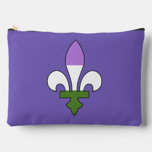 Pochette À Accessoires Fleur-de-lis de fierté genderqueer