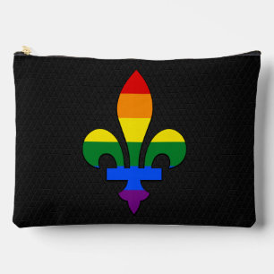 Pochette À Accessoires fleur-de-lis de fierté LGBT