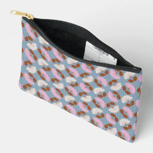 Pochette À Accessoires Fleur de printemps - rose, bleu et blanc