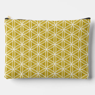 Pochette À Accessoires Fleur de vie Motif - Golds & White