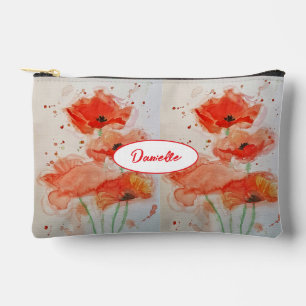 Pochette À Accessoires Fleur de Viola Violette Fille Nom Pensée Peinture