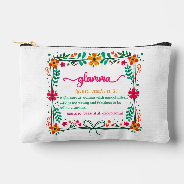 Pochette À Accessoires Fleur Frame Grandma Grand-mère Définition (Recto)