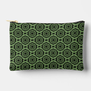 Pochette À Accessoires Fleur noire verte motif sans couture petit