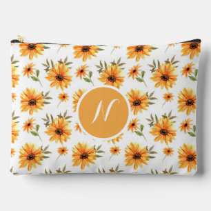 Pochette À Accessoires Fleur sauvage de tournesol Boho personnalisé