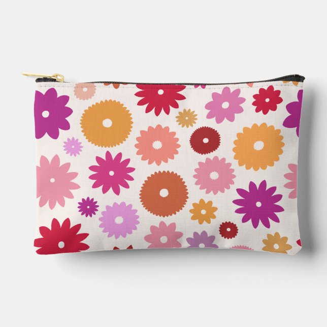 Pochette À Accessoires Fleurs Colorées Grand Motif (Recto)