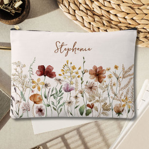 Pochette À Accessoires Fleurs de sauvage aquarelle personnalisées Joli fl