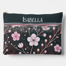 Pochette À Accessoires Fleurs d'or : Symphonie florale délicate
