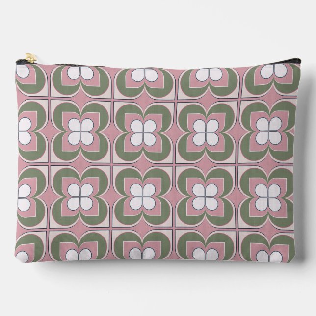 Pochette À Accessoires Fleurs géométriques (Recto)