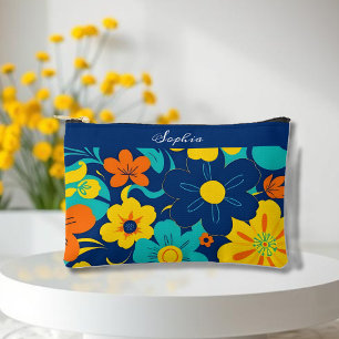Pochette À Accessoires Fleurs Rush Colorées-Dopamine Style-Retro