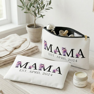 Pochette À Accessoires Floral Mama Nouveau texte maman