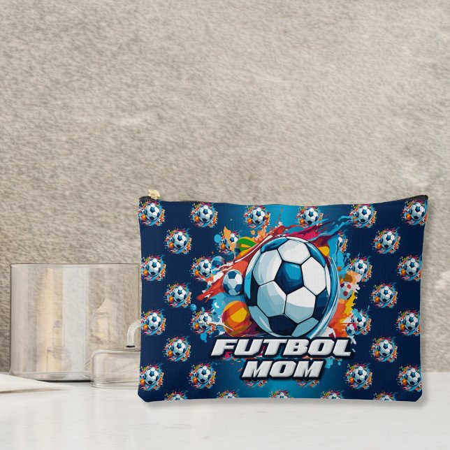 Pochette À Accessoires Football Maman Motif de balle de football (Créateur téléchargé)