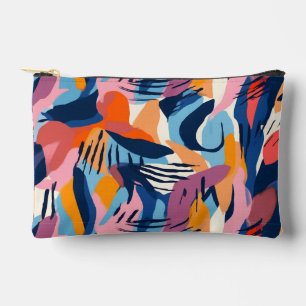 Pochette À Accessoires Formes Abstraites Modernes Vibrantes Motif