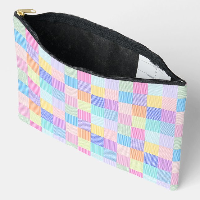 Pochette À Accessoires Formes géométriques lumineuses (Ouvrir)