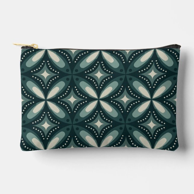 Pochette À Accessoires formes vertes rétro (Recto)