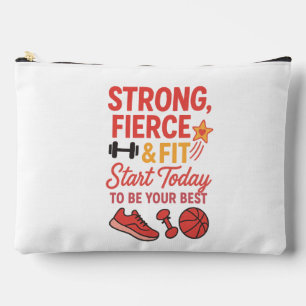 Pochette À Accessoires Fort et adapté   Motivation Sports Impression Coup