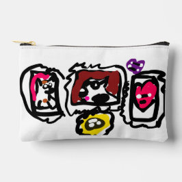 Pochette À Accessoires French bulldog hearts  