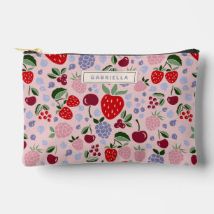 Pochette À Accessoires Fruits Baies Rose Été Demoiselle d'Honneur Personn