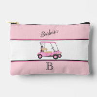 Fun Pink Watercolor Golf Panier Monogramme
