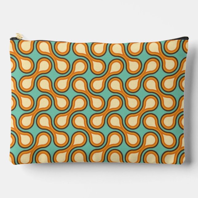 Pochette À Accessoires Funky 1970 Metaball Graphic Circle Barbell Orange (Recto)