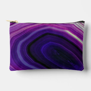 Pochette À Accessoires Géode Violet Tourbillonnant de Chute