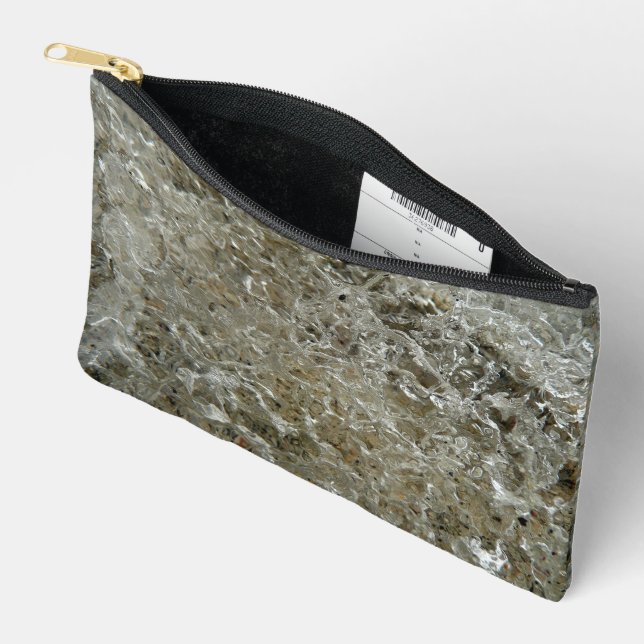 Pochette À Accessoires Glace glaciaire Texture nature Abstraite (Ouvrir)